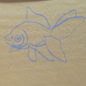 Marquetry goldfish step01 square - LaserSister - KayVincent