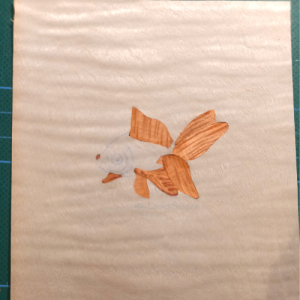 Marquetry goldfish step10 square - LaserSister - KayVincent