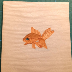 Marquetry goldfish step12 square - LaserSister - KayVincent