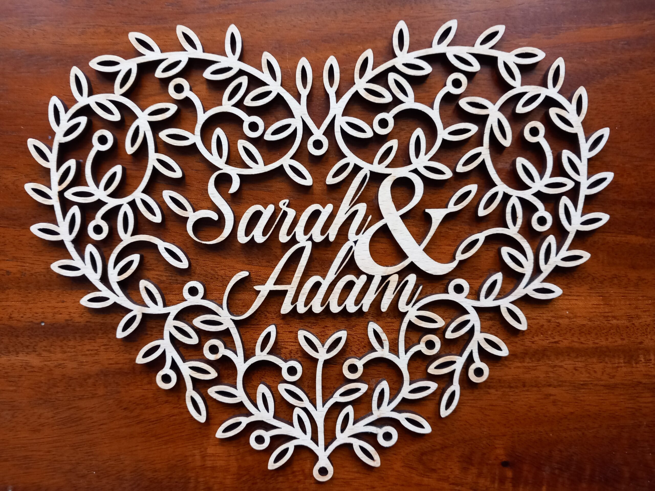 Filigree Valentine heart woodcut by LaserSister - Kay Vincent