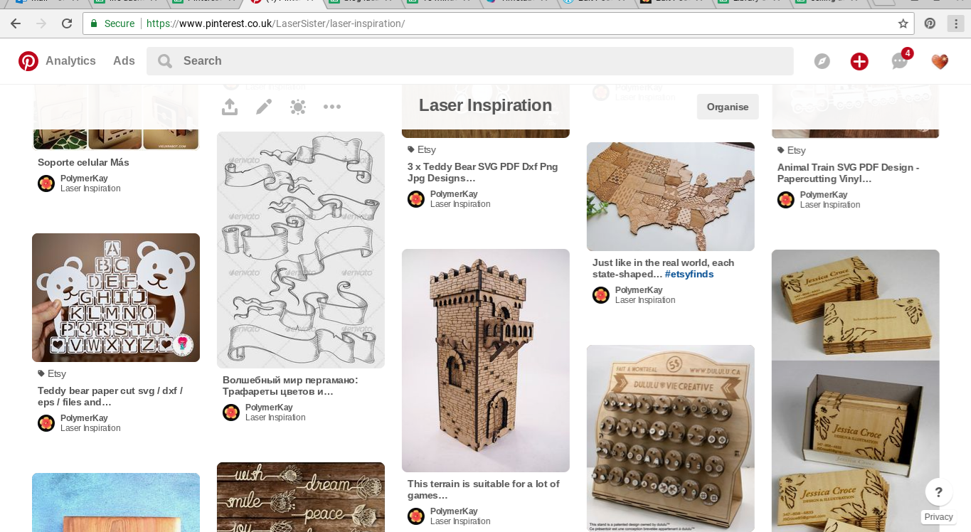 Screenshot of pinspiration - Kay Vincent LaserSister