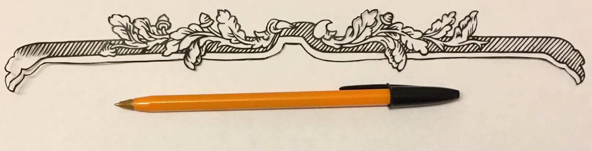 decorative-vector-ornament-006-with-pen-for-scale - Kay Vincent LaserSister papercut