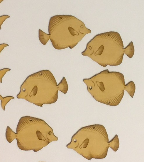 Laser-cut tang fish earrings - Kay Vincent LaserSister