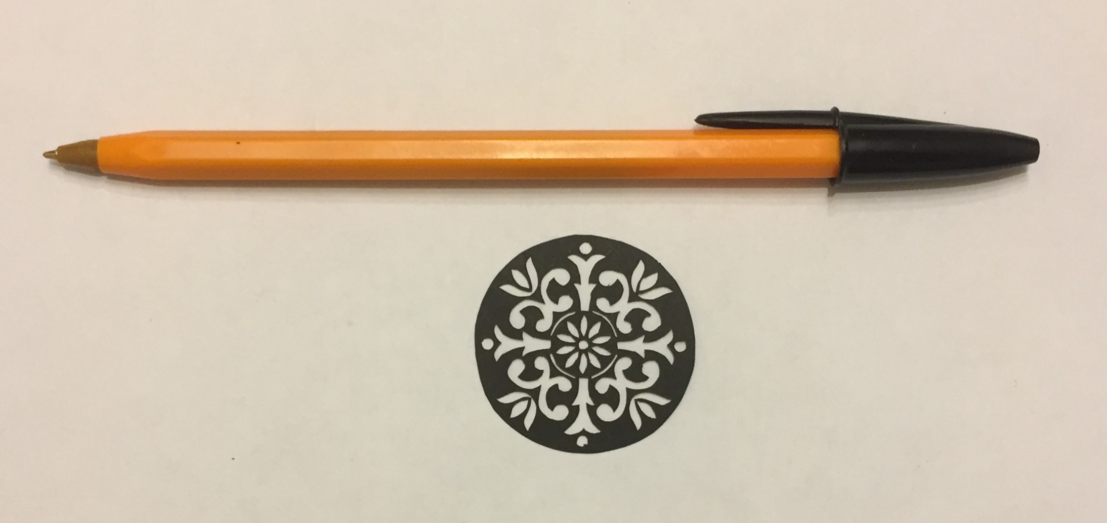 papercut 020 with pen for scale - Kay Vincent LaserSister