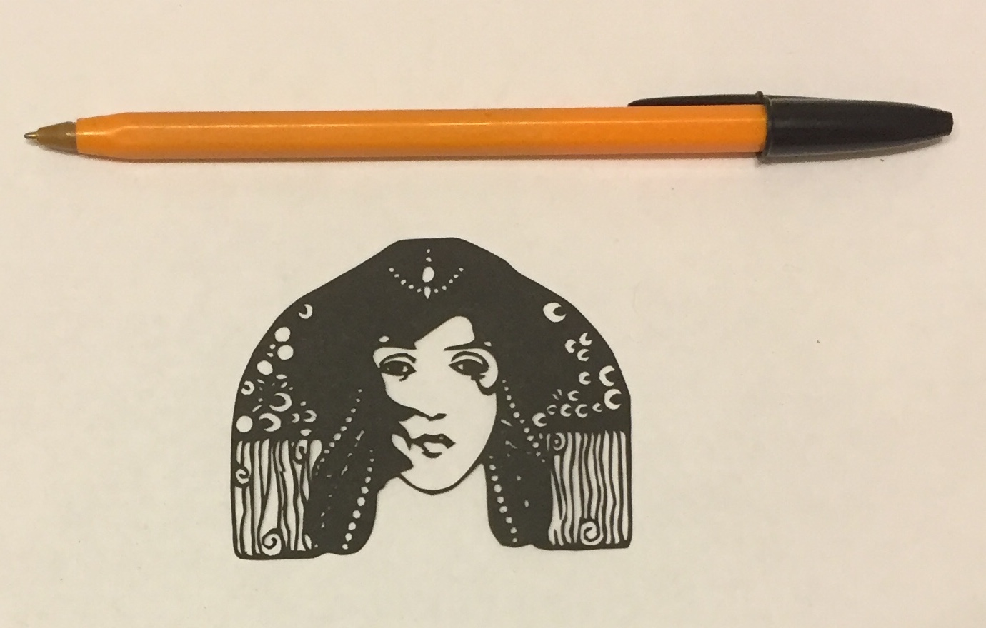 papercut 023 with pen for scale - Kay Vincent LaserSister