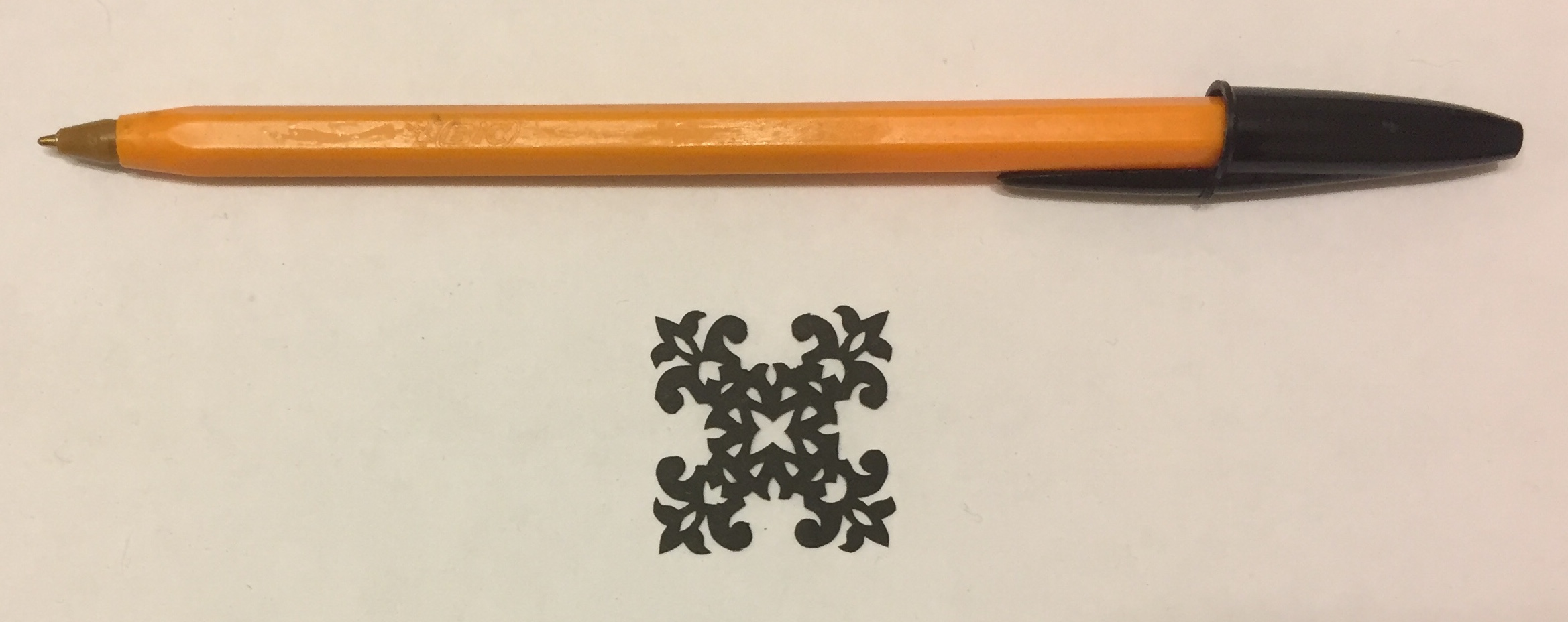 papercut 027 with pen for scale - Kay Vincent LaserSister