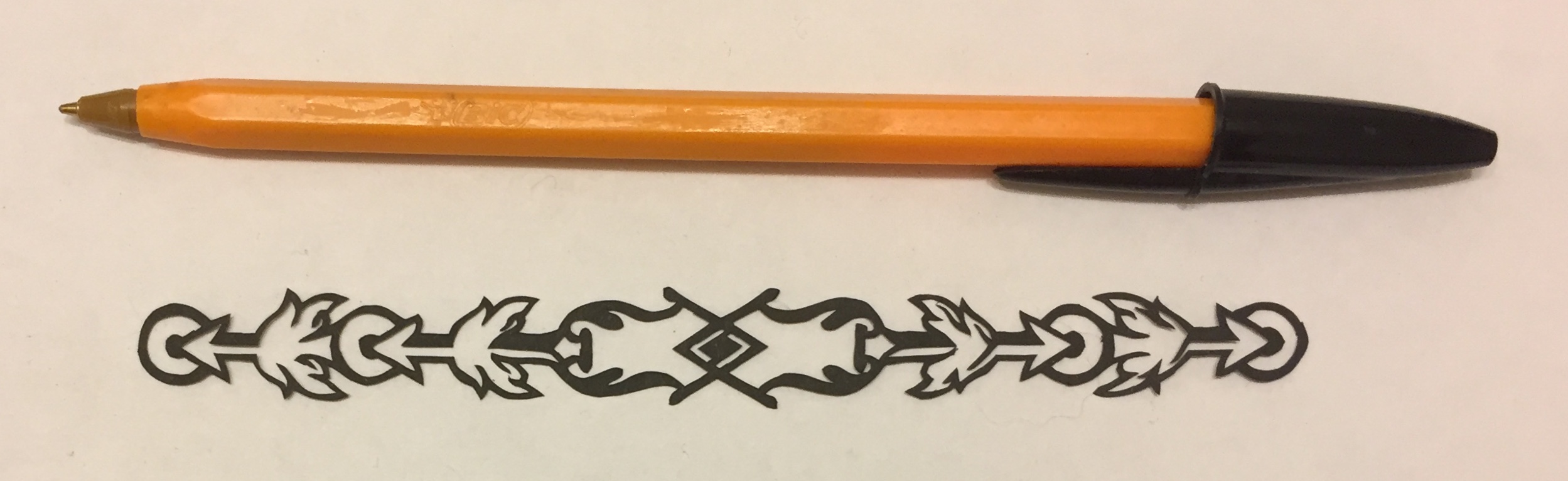 papercut 028 with pen for scale - Kay Vincent LaserSister