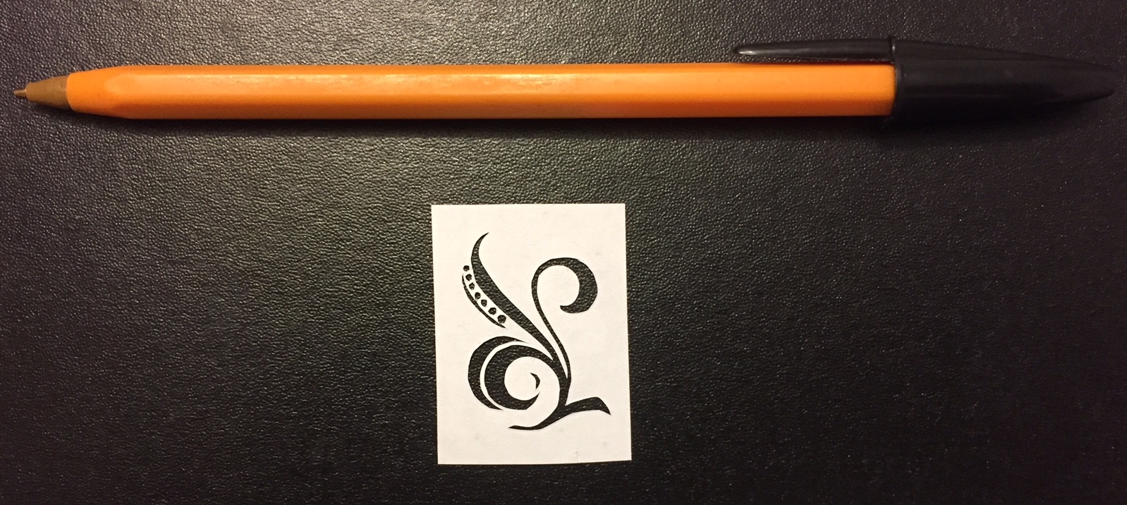 papercut 059 with pen for scale - Kay Vincent - LaserSister