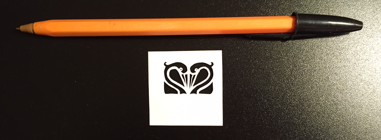 papercut 063 with pen for scale - Kay Vincent - LaserSister