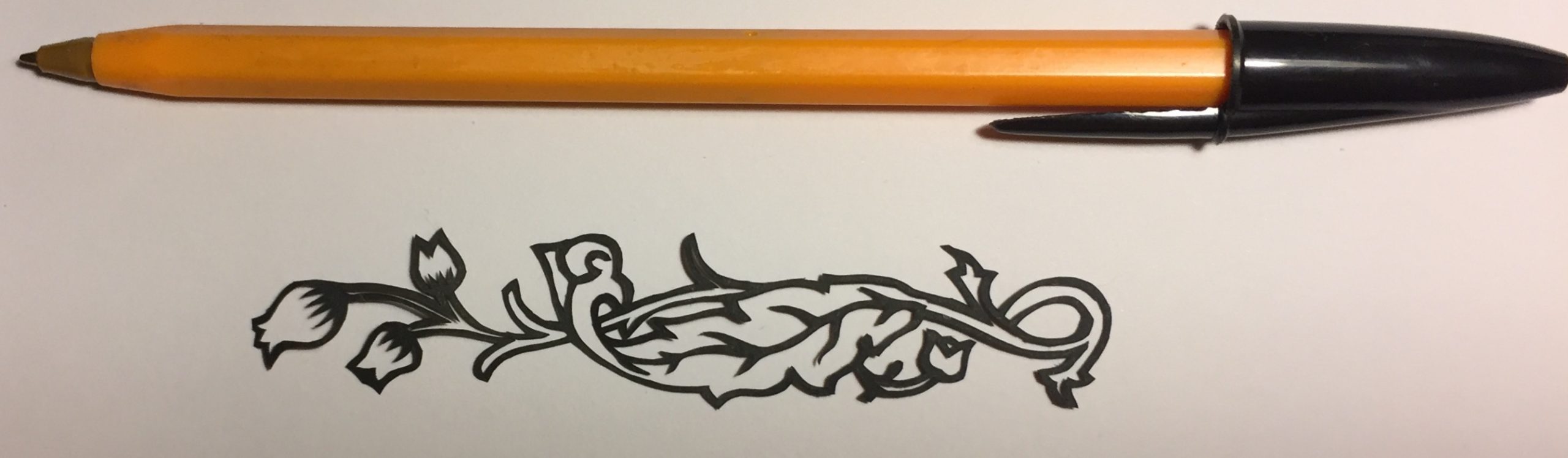 papercut 071 with pen for scale - Kay Vincent - LaserSister