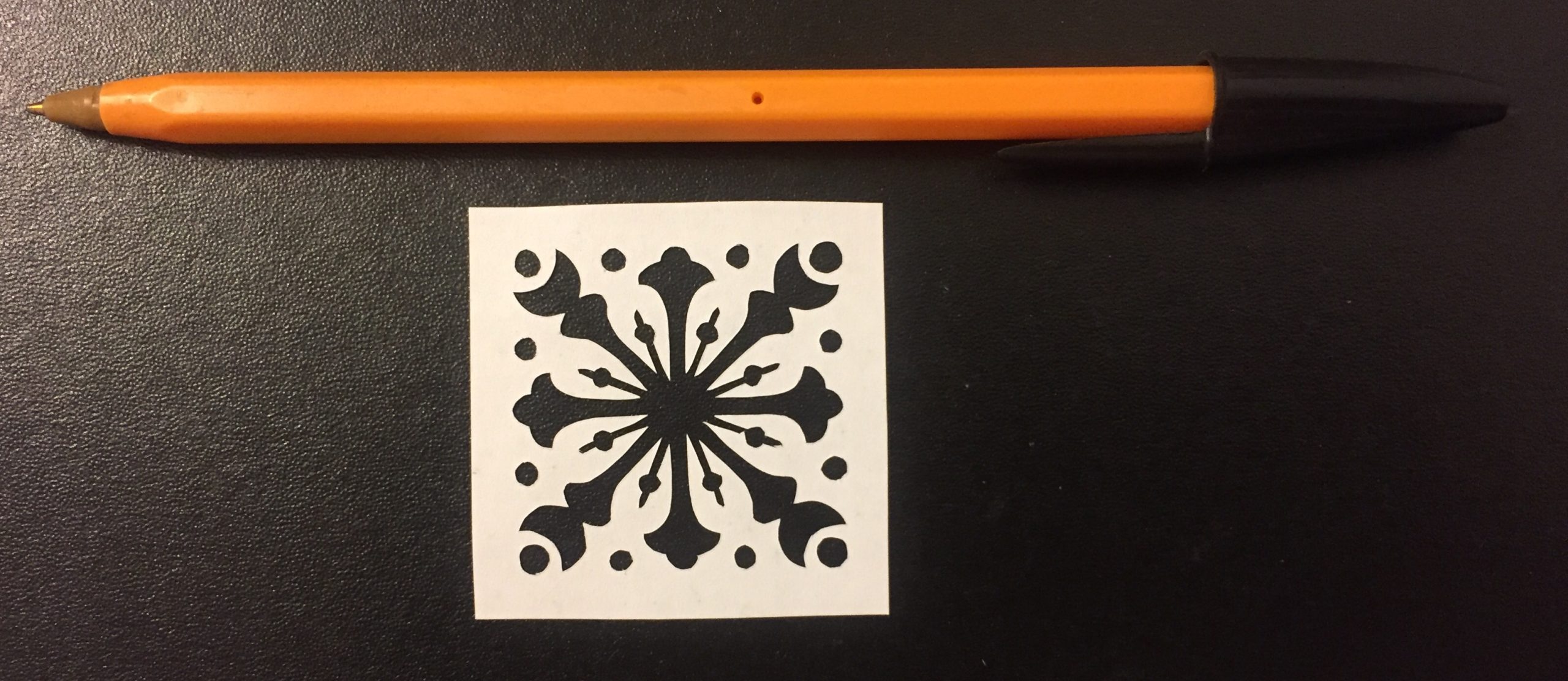 papercut 087 with pen for scale - Kay Vincent - LaserSister