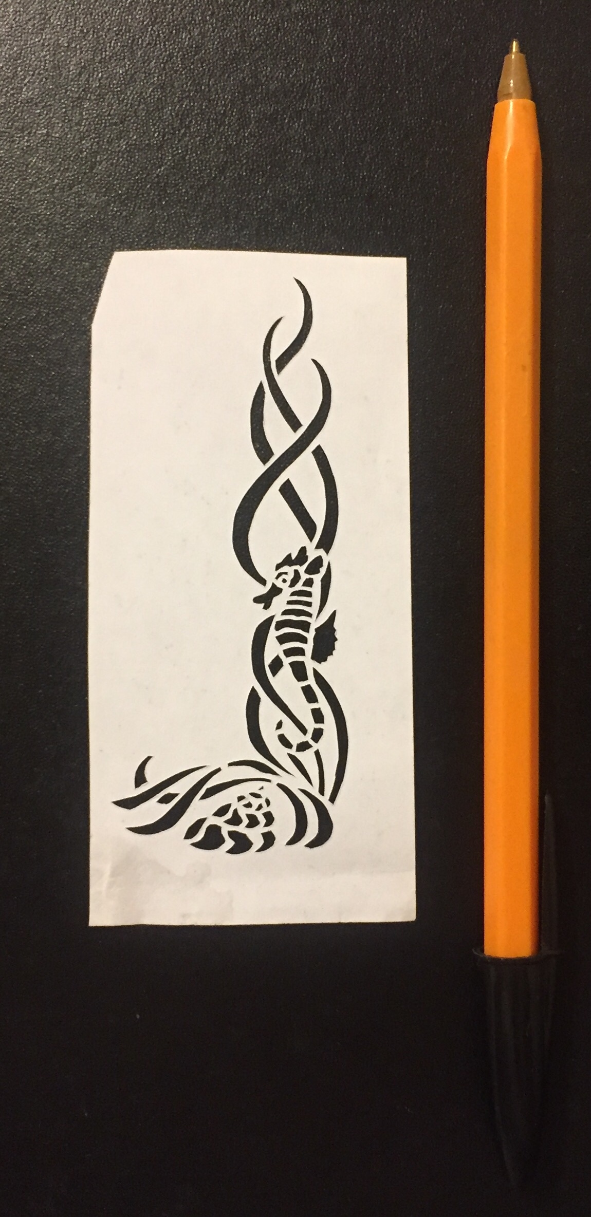 papercut 089 with pen for scale - Kay Vincent - LaserSister