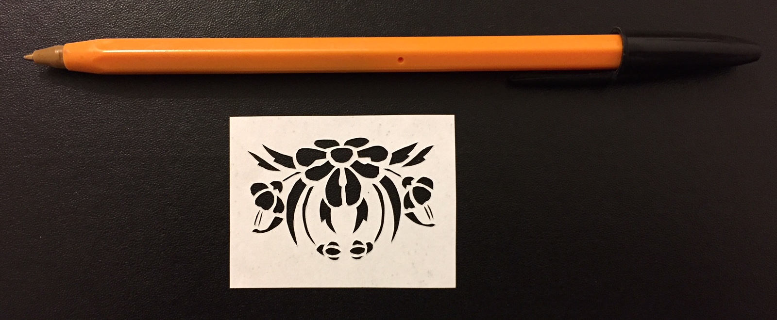 papercut 090 with pen for scale - Kay Vincent - LaserSister