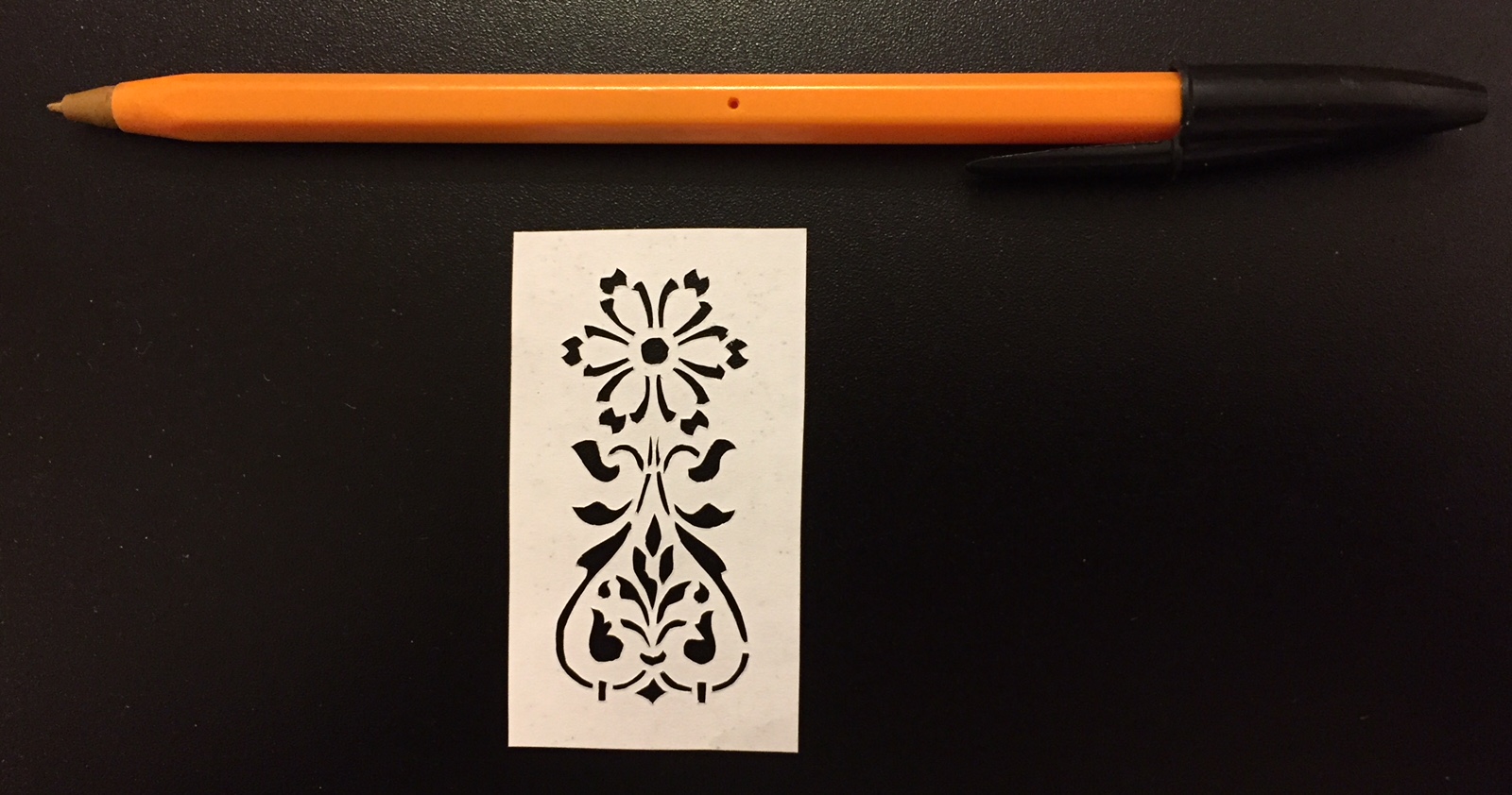 papercut 096 with pen for scale - Kay Vincent - LaserSister