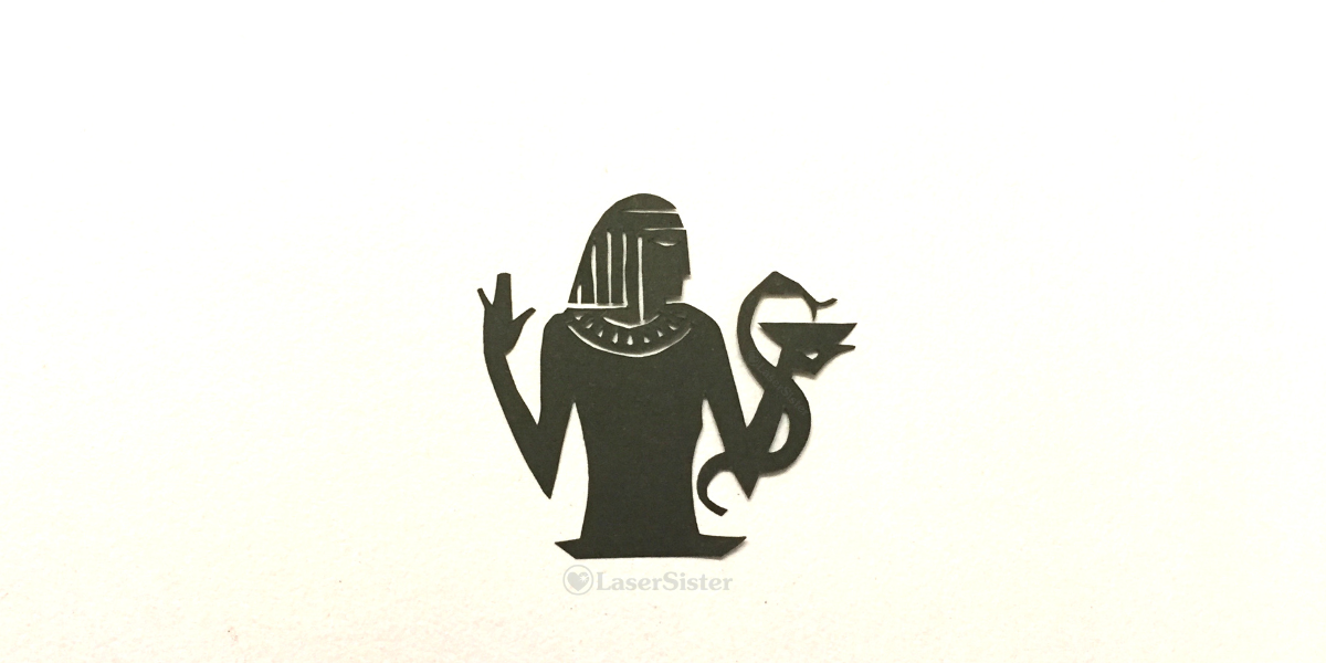 papercut 538 egyptian with snake horizontal - LaserSister - KayVincent
