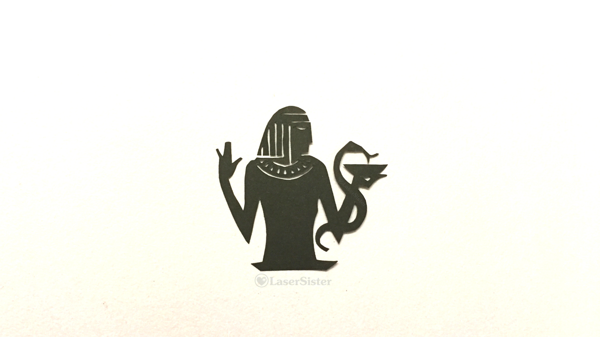 papercut 538 egyptian with snake horizontal - LaserSister - KayVincent