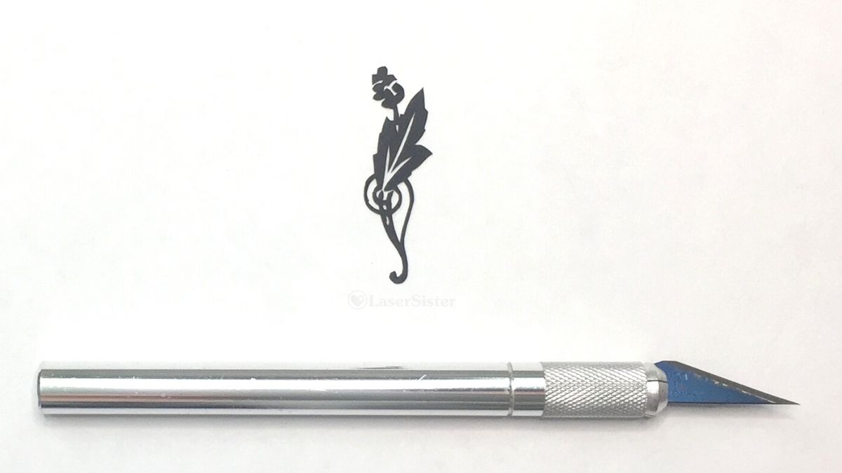 papercut 648 scrawny flower - horizontal - LaserSister - KayVincent