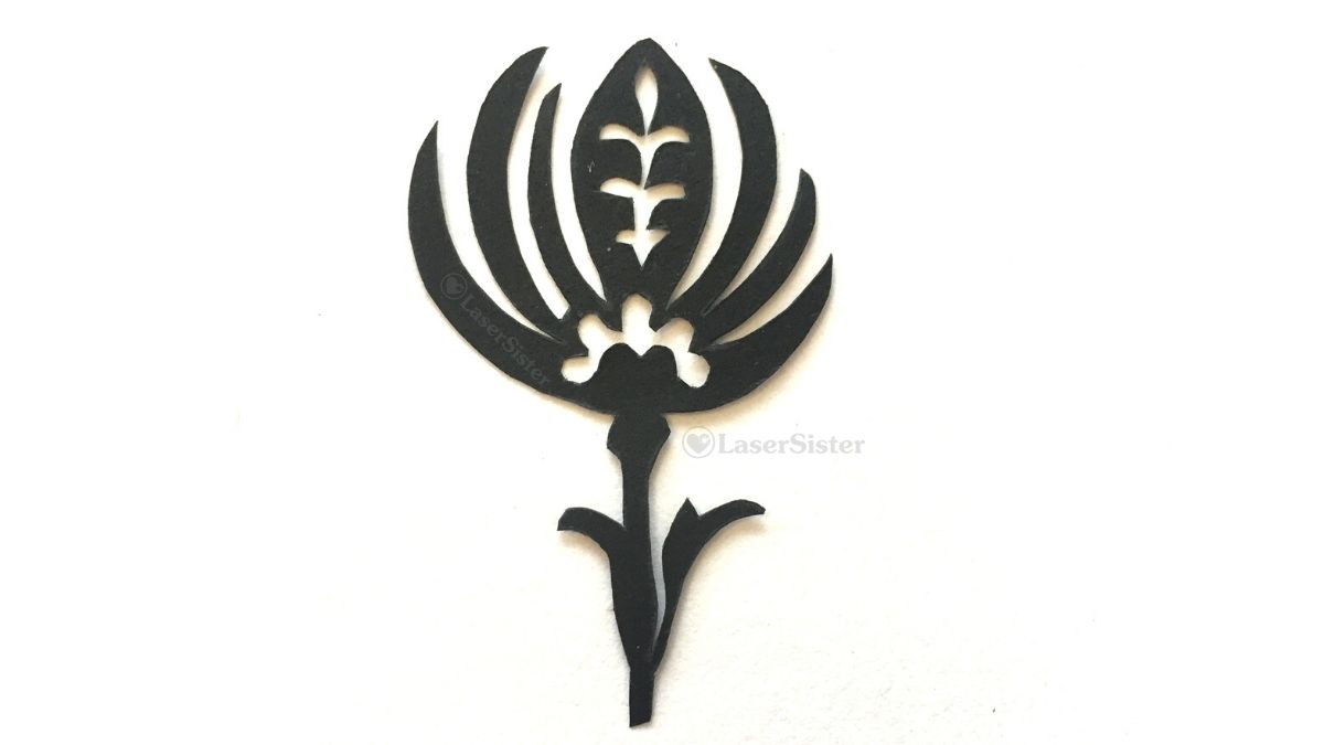papercut 696 asymmetric flower horizontal - LaserSister - KayVincent
