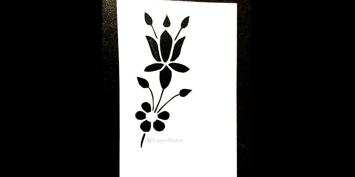 papercut 699 spear flower - horizontal - LaserSister - KayVincent