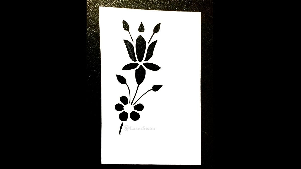 papercut 699 spear flower - horizontal - LaserSister - KayVincent