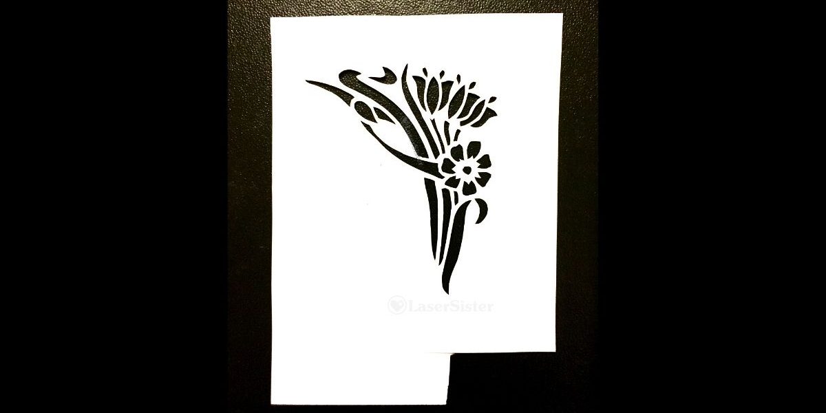 papercut 701 flower posy - horizontal - LaserSister - KayVincent