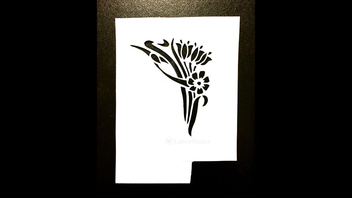 papercut 701 flower posy - horizontal - LaserSister - KayVincent