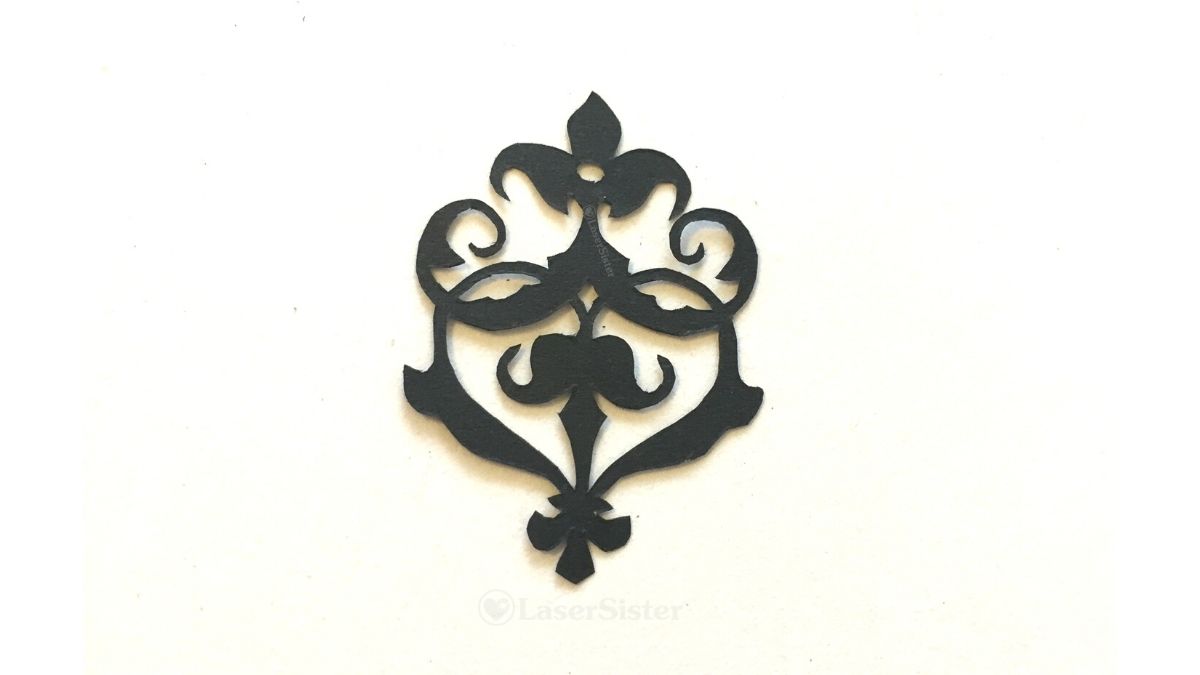 papercut 711 moustache heart filigree - horizontal - LaserSister - KayVincent