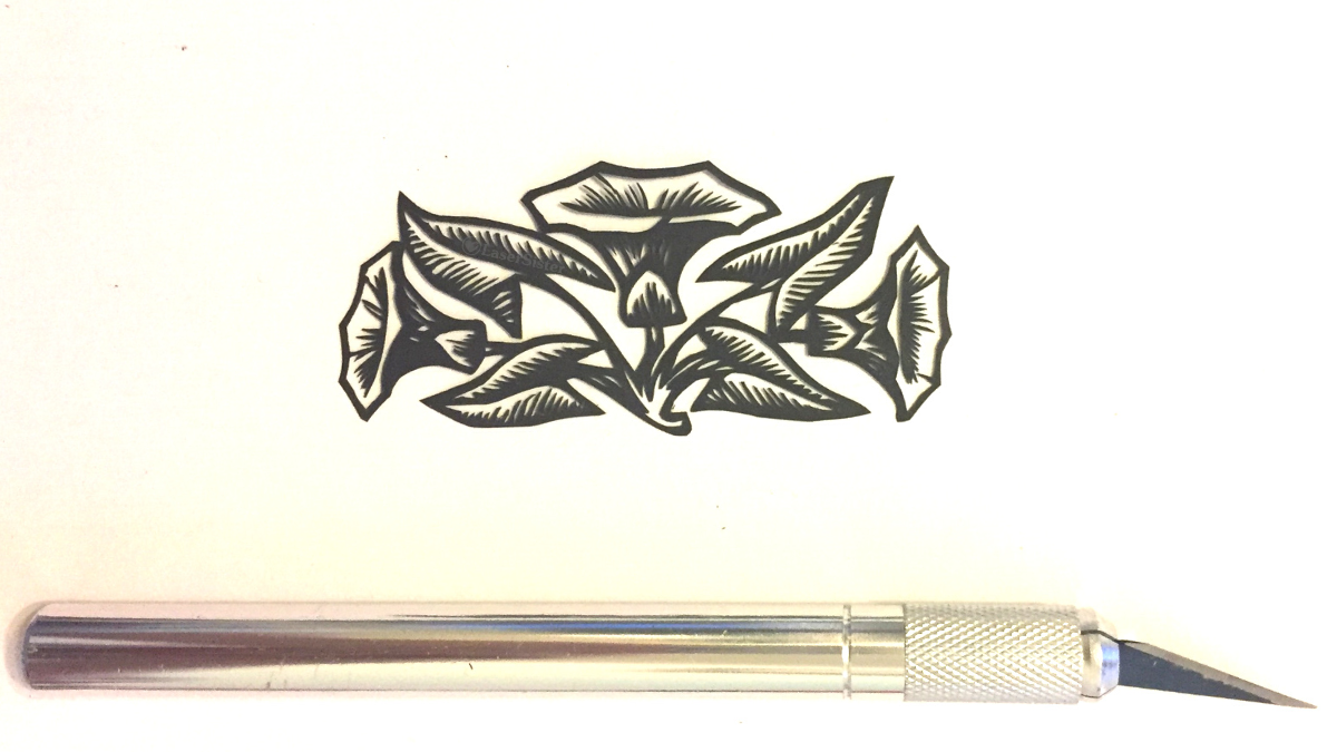papercut convolvulus flower 525 with scalpel - watermarked - LaserSister - KayVincent