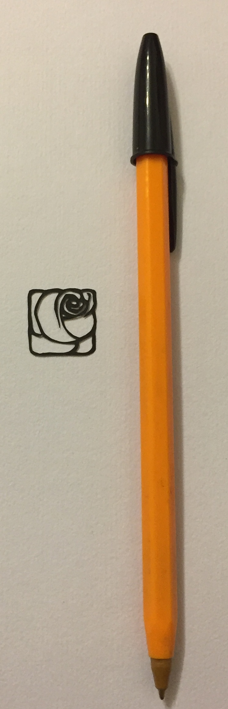 papercut k113 with pen for scale - Kay Vincent - LaserSister