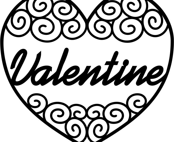 swirly filigree valentine heart for lasercutting - Kay Vincent LaserSister